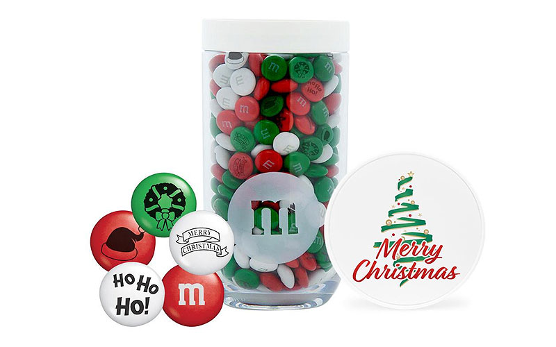 Christmas Tree Gifting Jar with Christmas M&MS