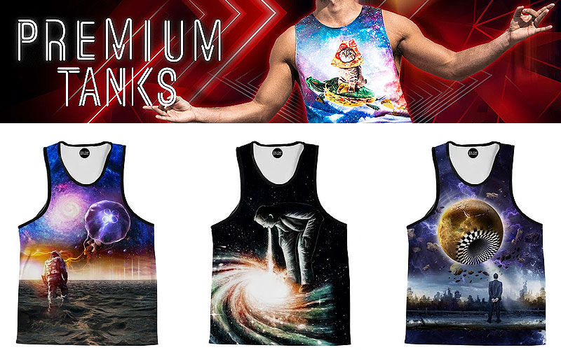 Up to 35% Off on Men's All Over Print Tank Tops