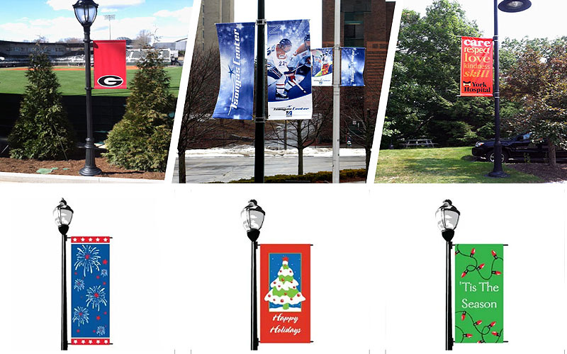 Online Seasonal Street Pole Banners Starting from $47.20