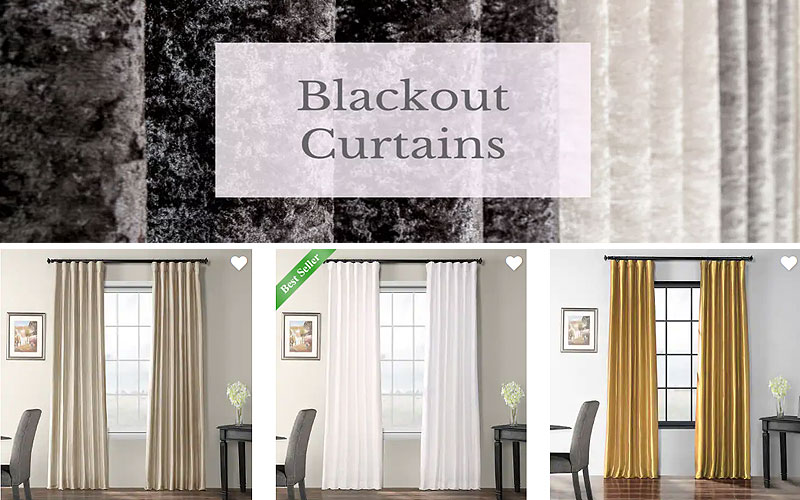 Up to 60% Off on Blackout Faux Silk Curtains