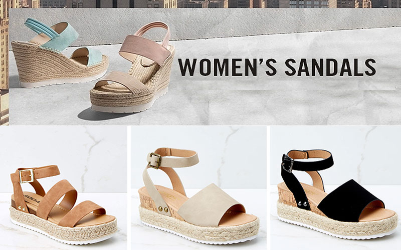 Shop Online Women's Wedge Sandals on Sale Prices