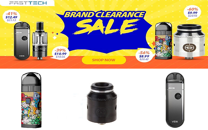 Brand Clearance Sale: Up to 60% Off on E-Cigarette & Accessories