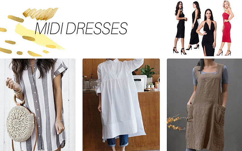 Up to 25% Off on Women's Midi Dresses