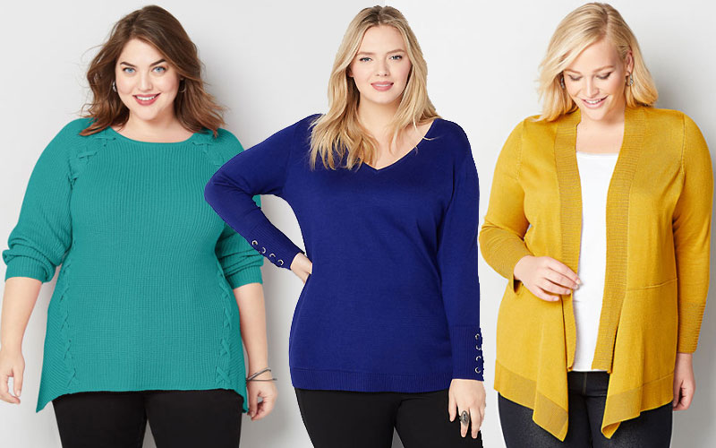 Up to 70% Off on Women's Plus Size Cardigans & Sweaters