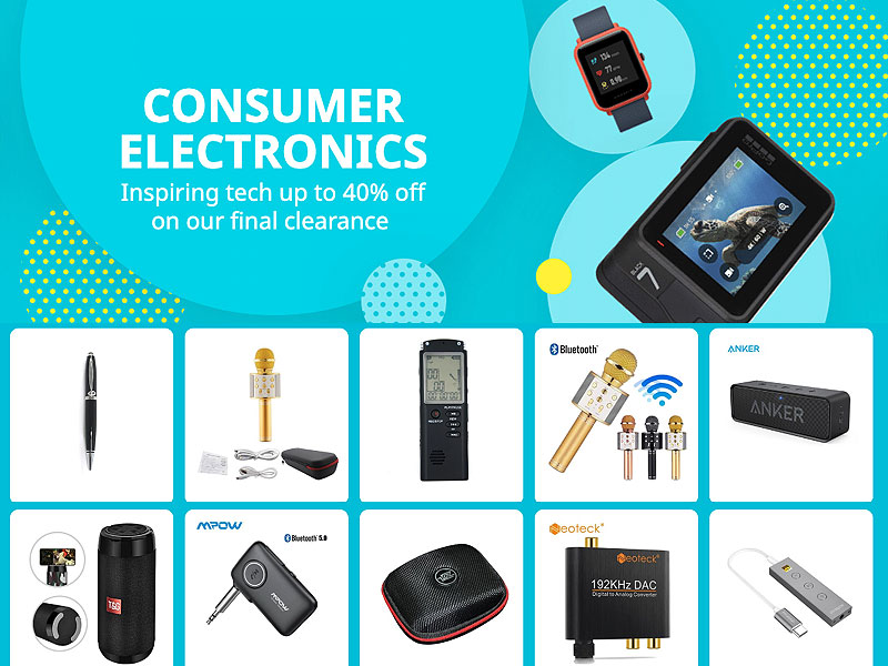 Up to 60% Off on Consumer Electronics