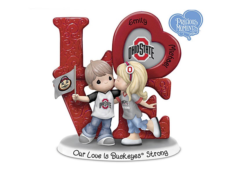 Precious Moments Buckeyes Personalized Couple Figurine