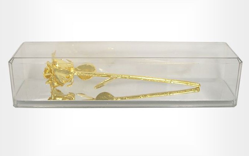 11-Inch 24k Gold Dipped Rose in Museum Case