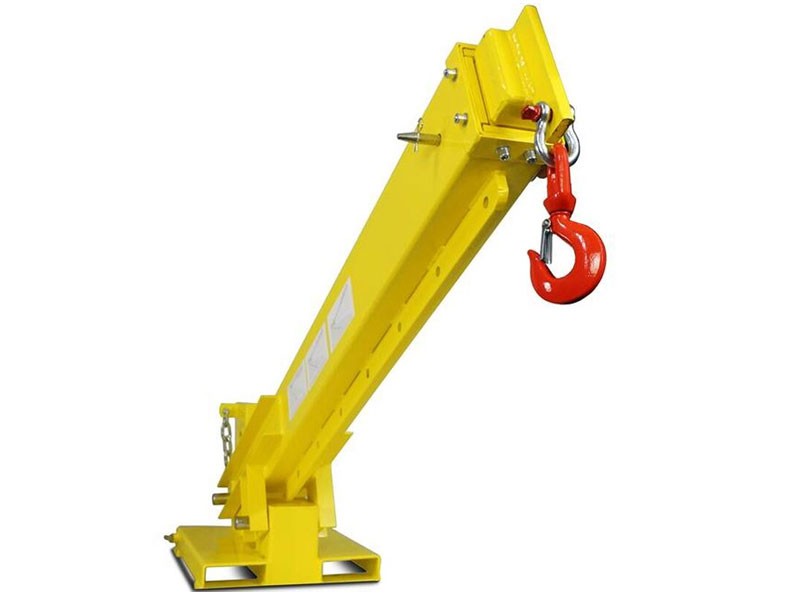 Adjustable Hoist Pivoting Forklift Jib Boom Crane 6000 lb Lift Capacity