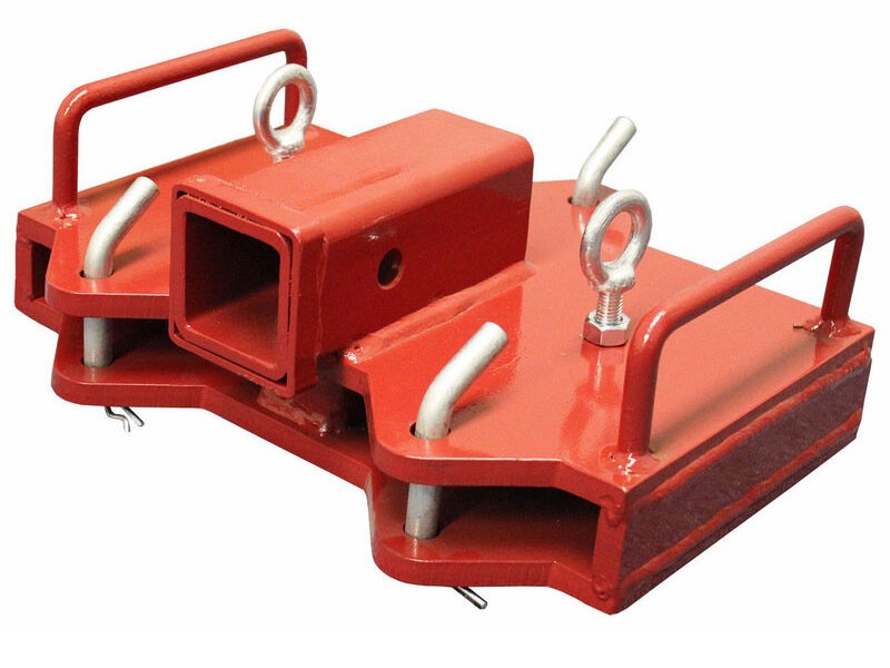 Forklift Hitch And Receiver For Dual Forks