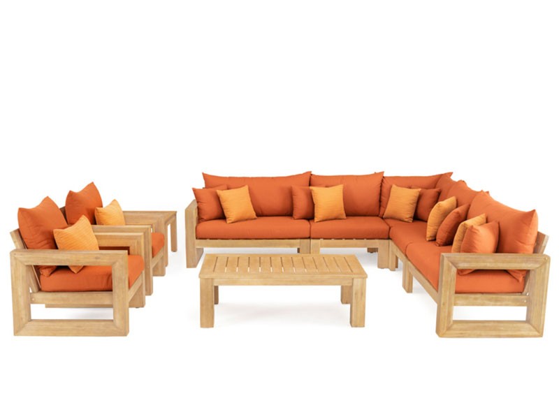 Benson 9 Piece Seating Set Tikka Orange