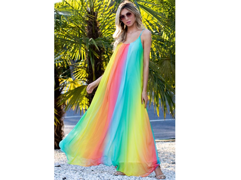 Women's Forever Better Rainbow Maxi Dress