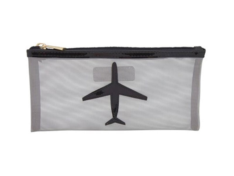 Silver Mesh Moya Case with Black Airplane For Women
