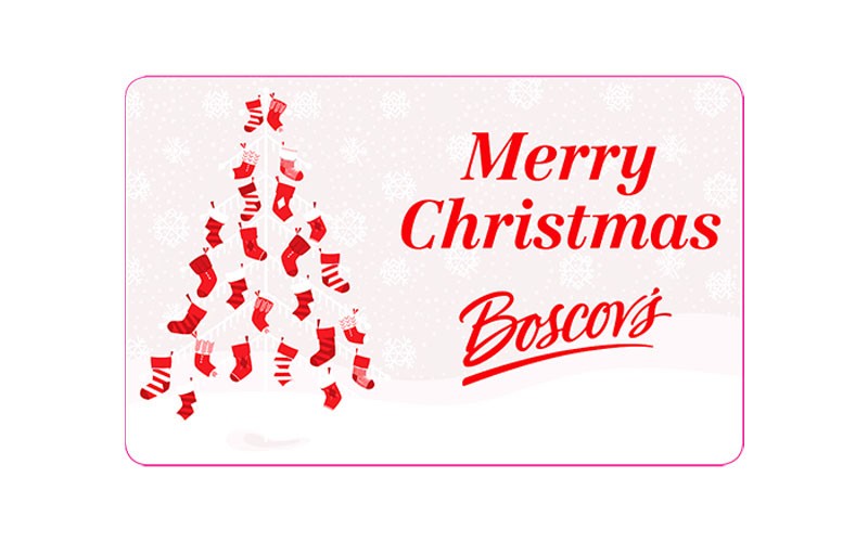 Boscov's Merry Christmas Stockings Gift Card
