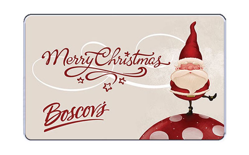 Boscov's Merry Christmas Santa Gift Card