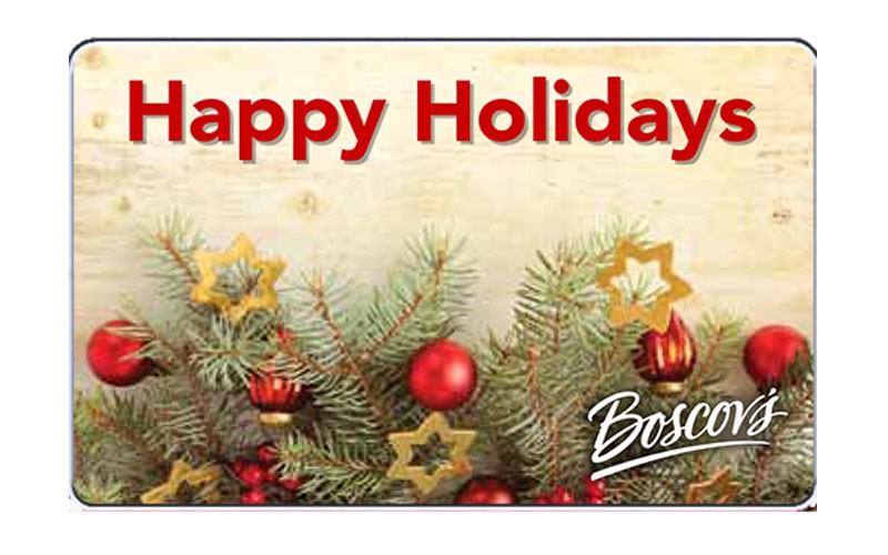 Boscov's Happy Holidays Garland Gift Card