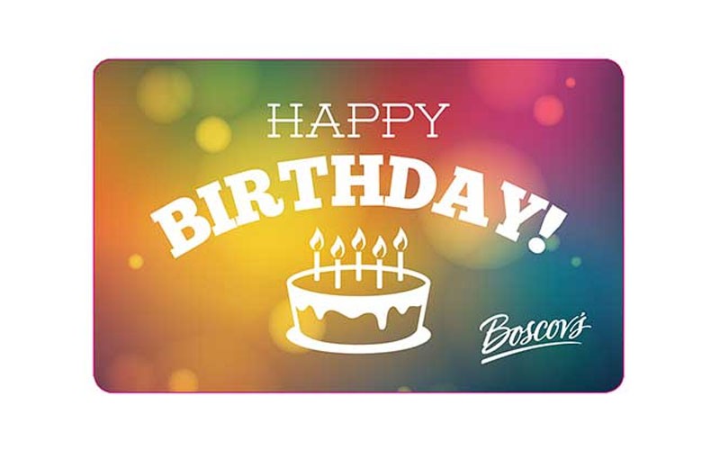 Boscov's Happy Birthday Cake Gift Card