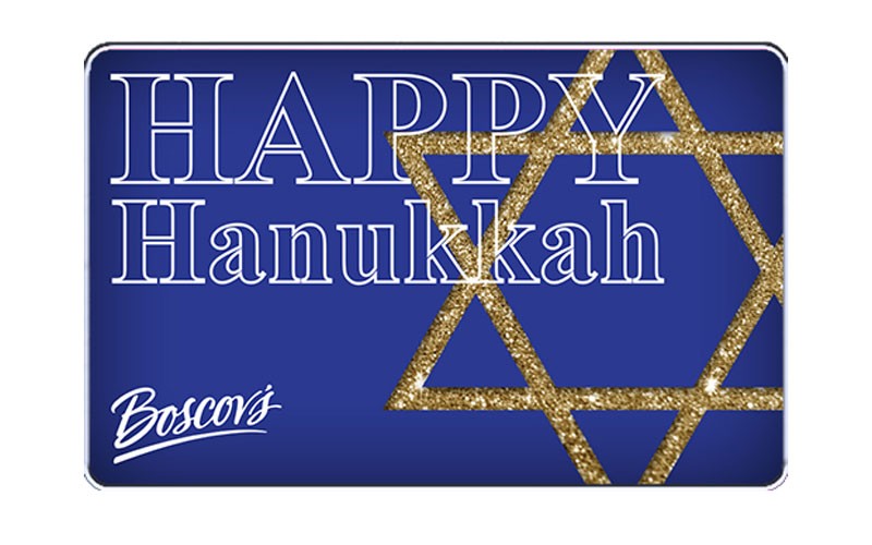 Boscov's Happy Hanukkah Gift Card