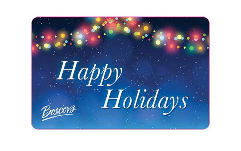 Boscov's Happy Holidays Lights Gift Card