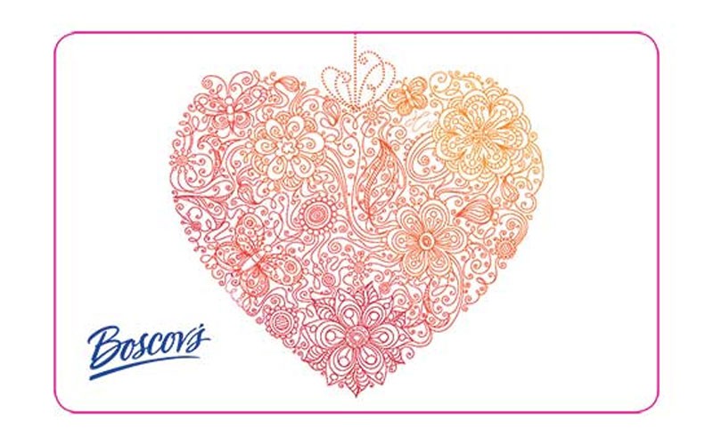 Boscov's Gradient Floral Heart Gift Card