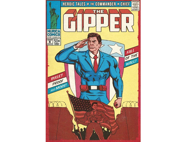 The Gipper: The Fall of the Wall Vintage Comic Poster Print