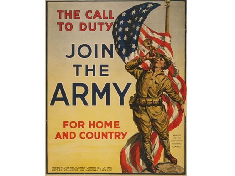 Call to Duty Join the Army 8 x 10 Canvas Print