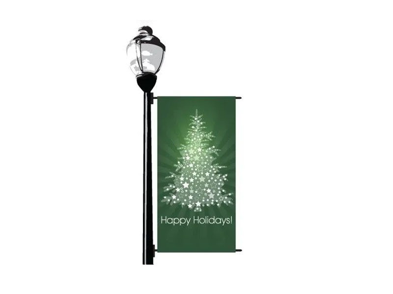 Happy Holidays Christmas Tree Street Banner