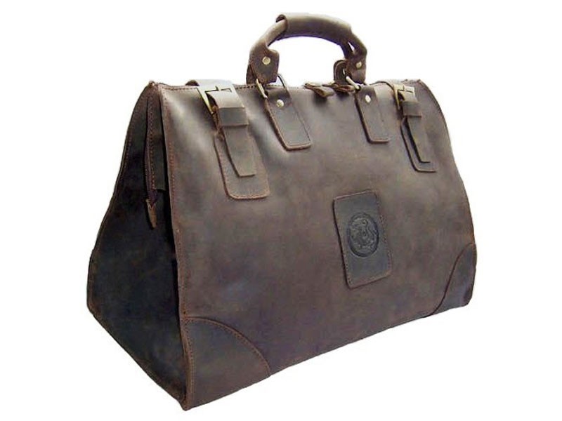 Budapest Men's Full Grain Leather Weekender Travel Carryall Bag