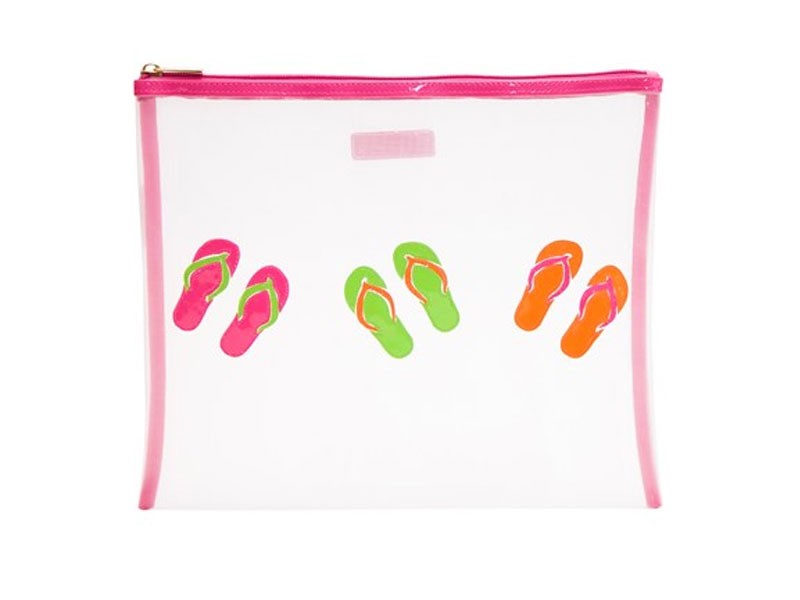 White Mesh Lydia Flat Case with Multi color Flip Flops