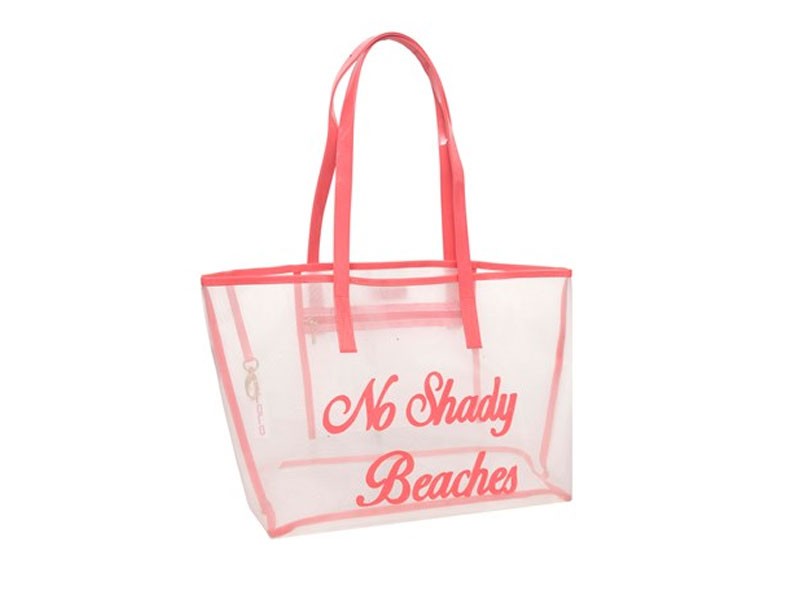 White Mesh Amy Tote with Watermelon No Shady Beaches