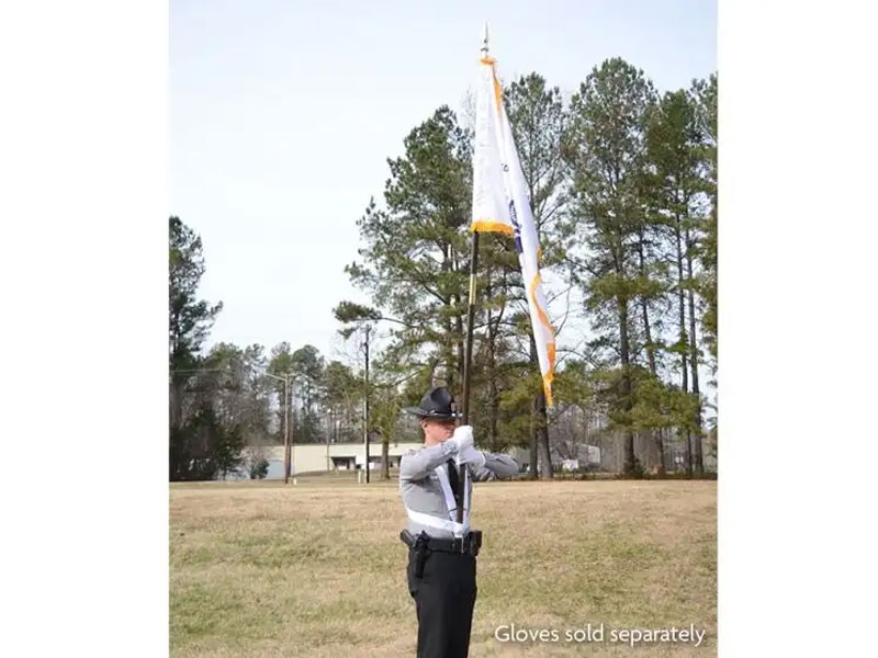 8 Jointed Oak Parade Pole Set Coast Guard Flag Double Belt