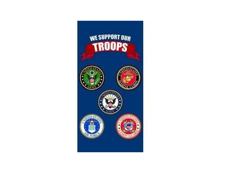 Support Our Troops Street Banner