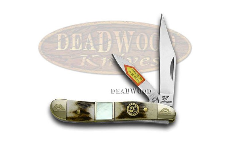 Frost Family™ 40th Anniversary Deer Stag and Mother Of Pearl 1/600 Peanut Knife