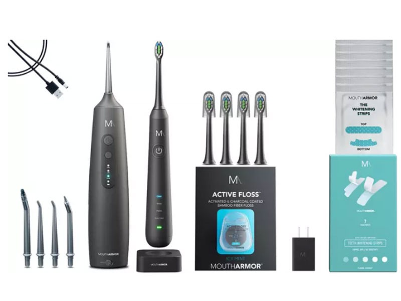 Mouth Armor Electric Toothbrush Water Flosser And Teeth Whitening Kit
