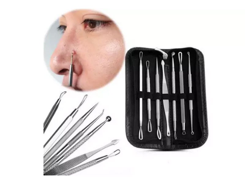 7pcs Blackhead Acne Comedone Pimple Blemish Extractor Remover Tool Kit