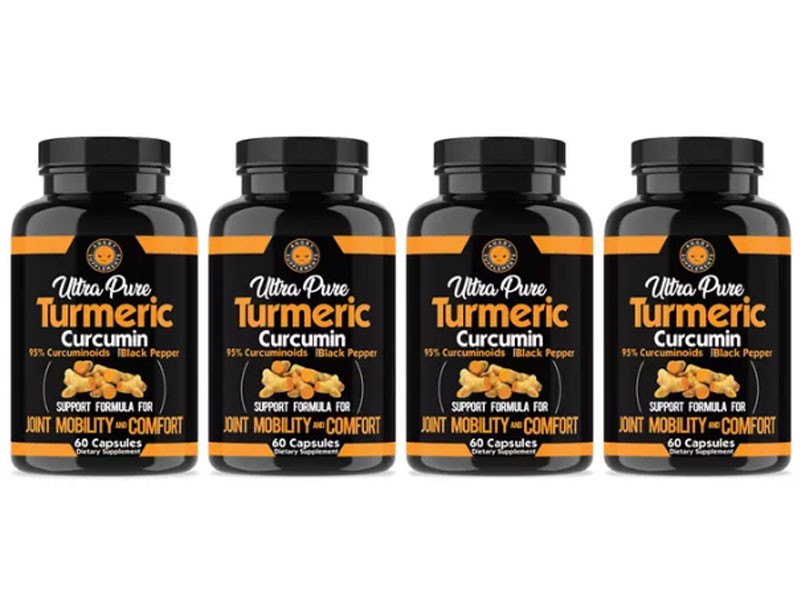 Angry Supplements Ultra Pure Turmeric Curcumin 4- or 6-Pack