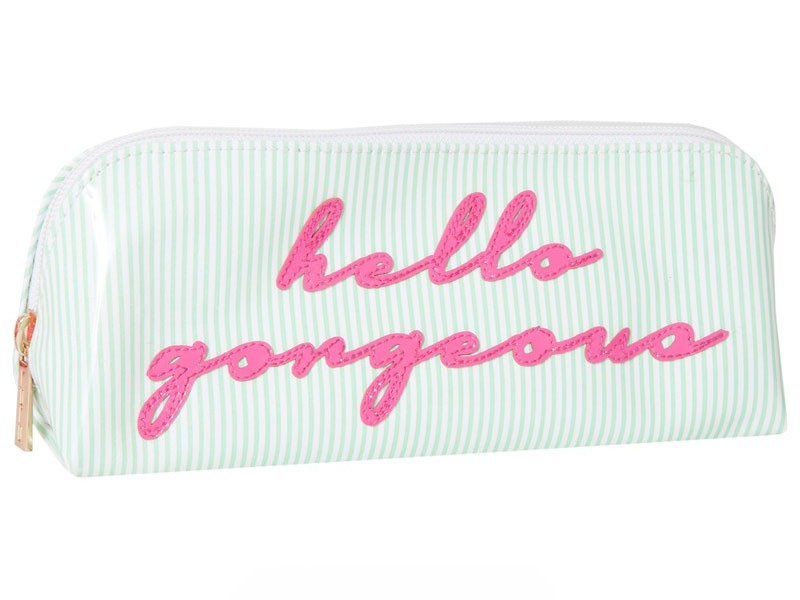 Women's Green Stripe Reynolds Case with Pink Hello Gorgeous