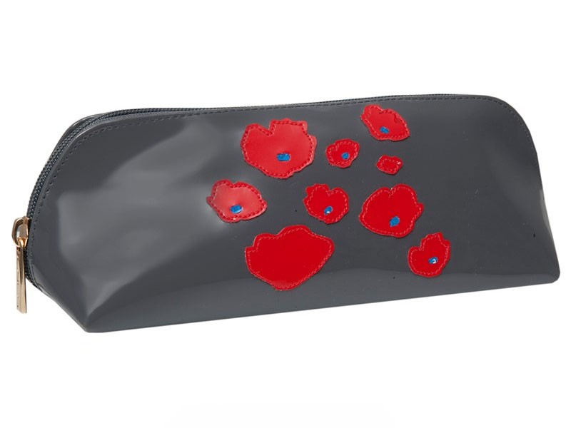 Women's Charcoal Reynolds Case with Red Poppies
