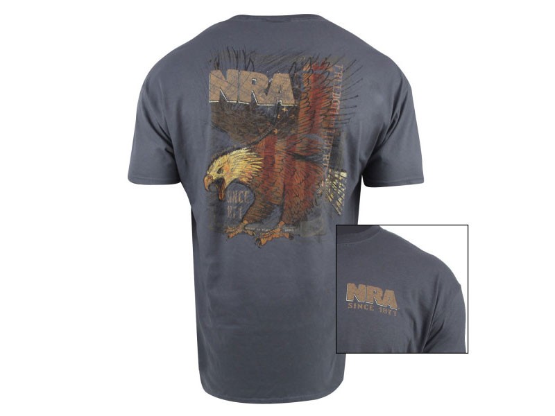 Men's NRA Eagle Defense T-Shirt Charcoal