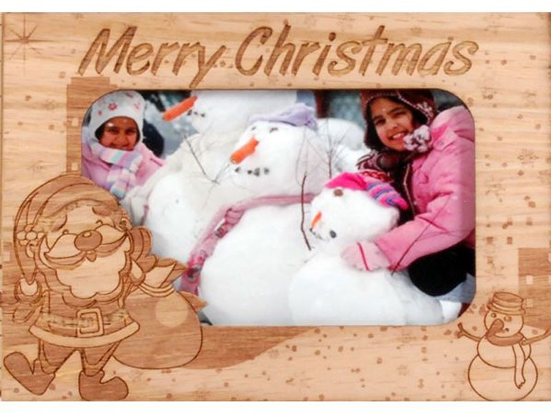 Merry Christmas Snowman Photo Frame