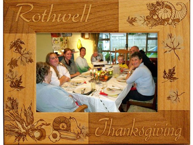 Family Thanksgiving Reverse Photo Frame