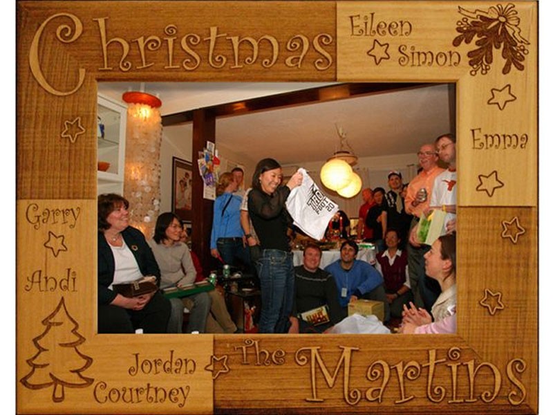 Family Christmas Reverse Photo Frame