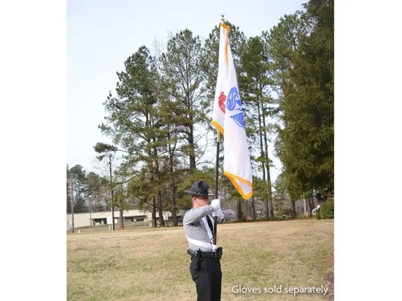 8' Jointed Oak Parade Pole Set Army Flag Double Belt