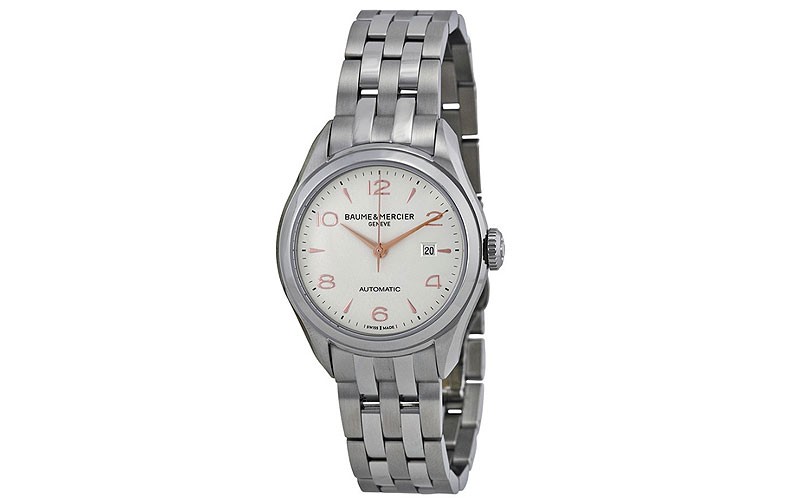Baume and Mercier Clifton Automatic Silver Dial Ladies Watch 10150