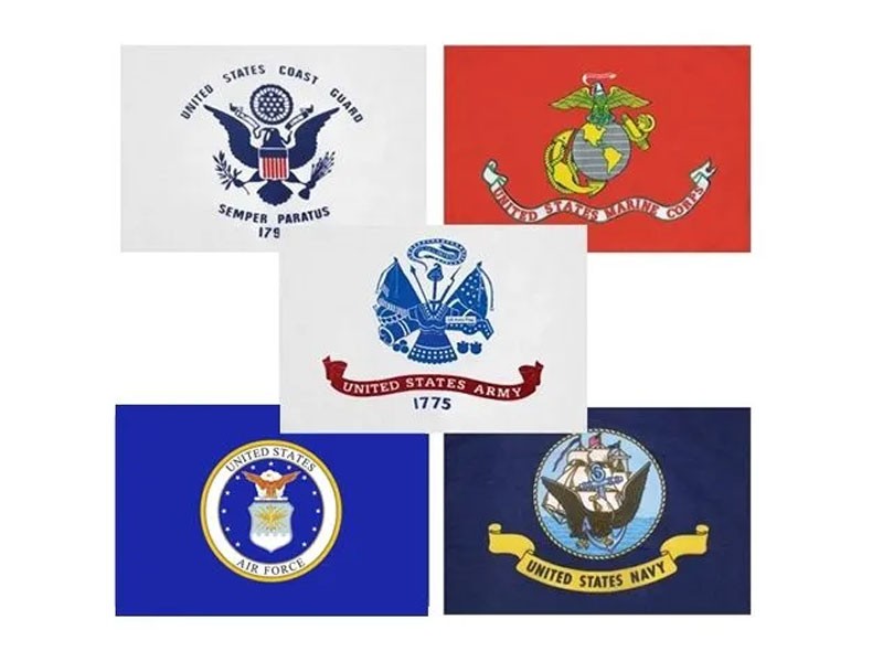 3’ x 5’ Armed Forces Flag Set