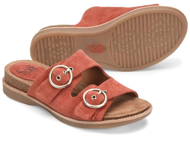 Sofft Brooklyn Coral-Suede Sandals For Women