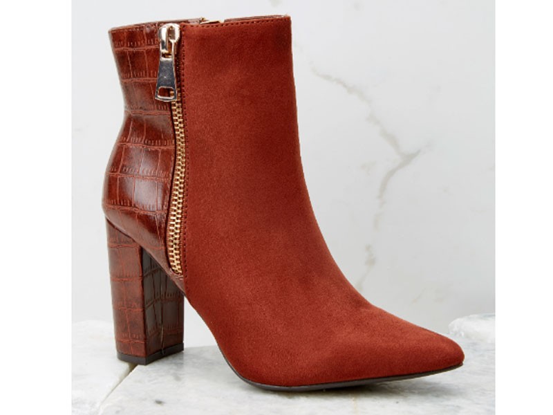 Your Next Step Rust Women's Two Tone Ankle Boot