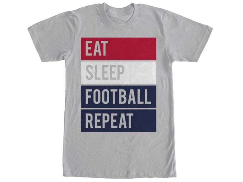 Women's Eat Sleep Football Repeat T-shirt