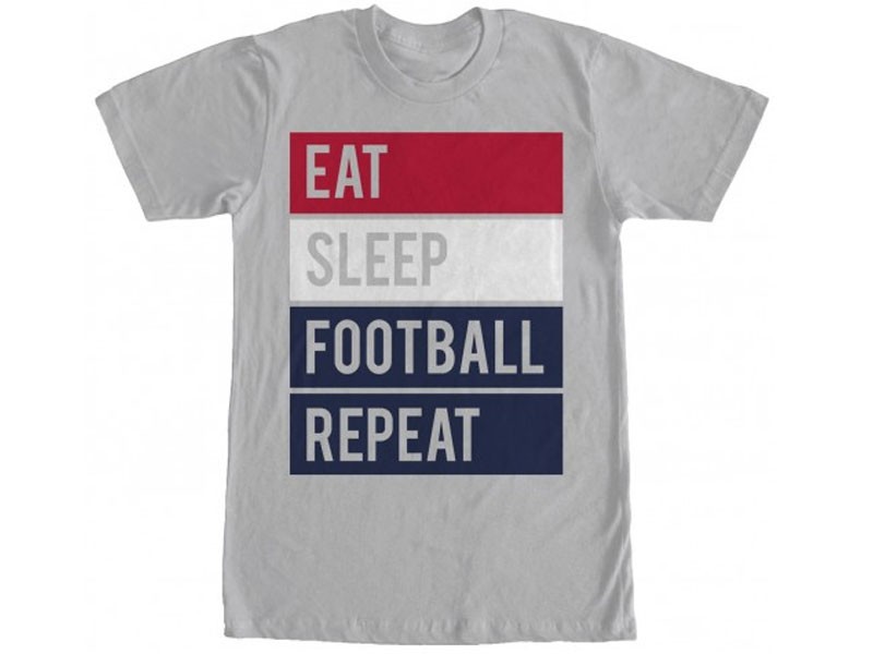 Men's Eat Sleep Football Repeat T-Shirt