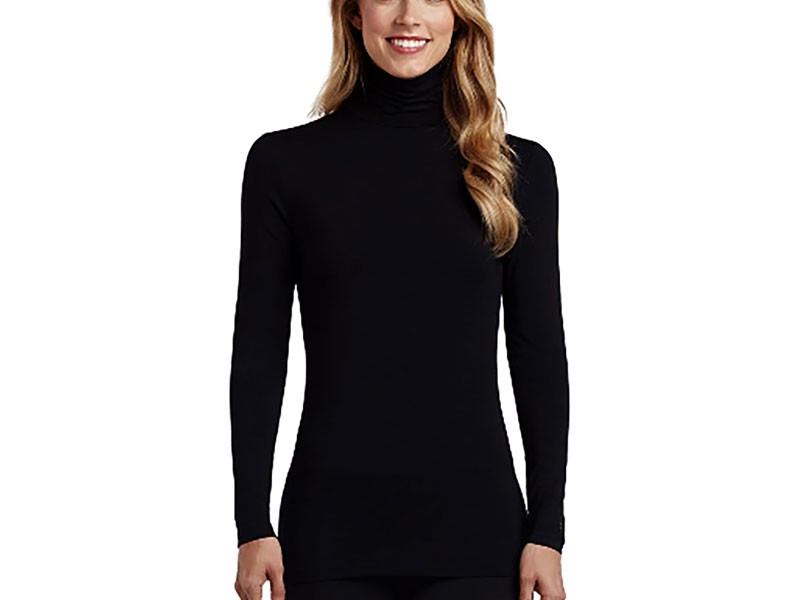 Cuddl Duds Softwear with Stretch Turtleneck Long Sleeve Top For Women