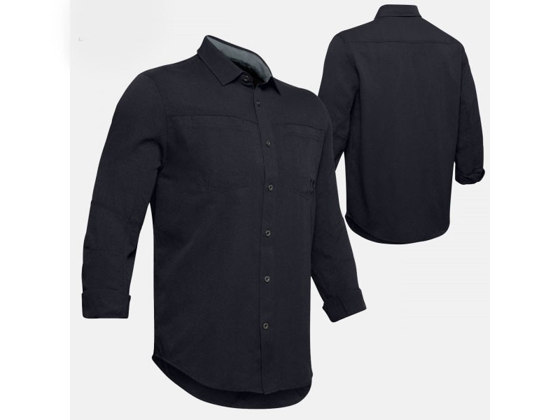 Under Armour Payload Button Down Long-Sleeve Crew Black